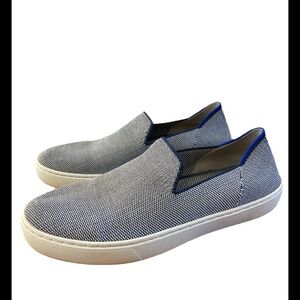 Rothys the original Blue white knit Slip-On Shoes 9
